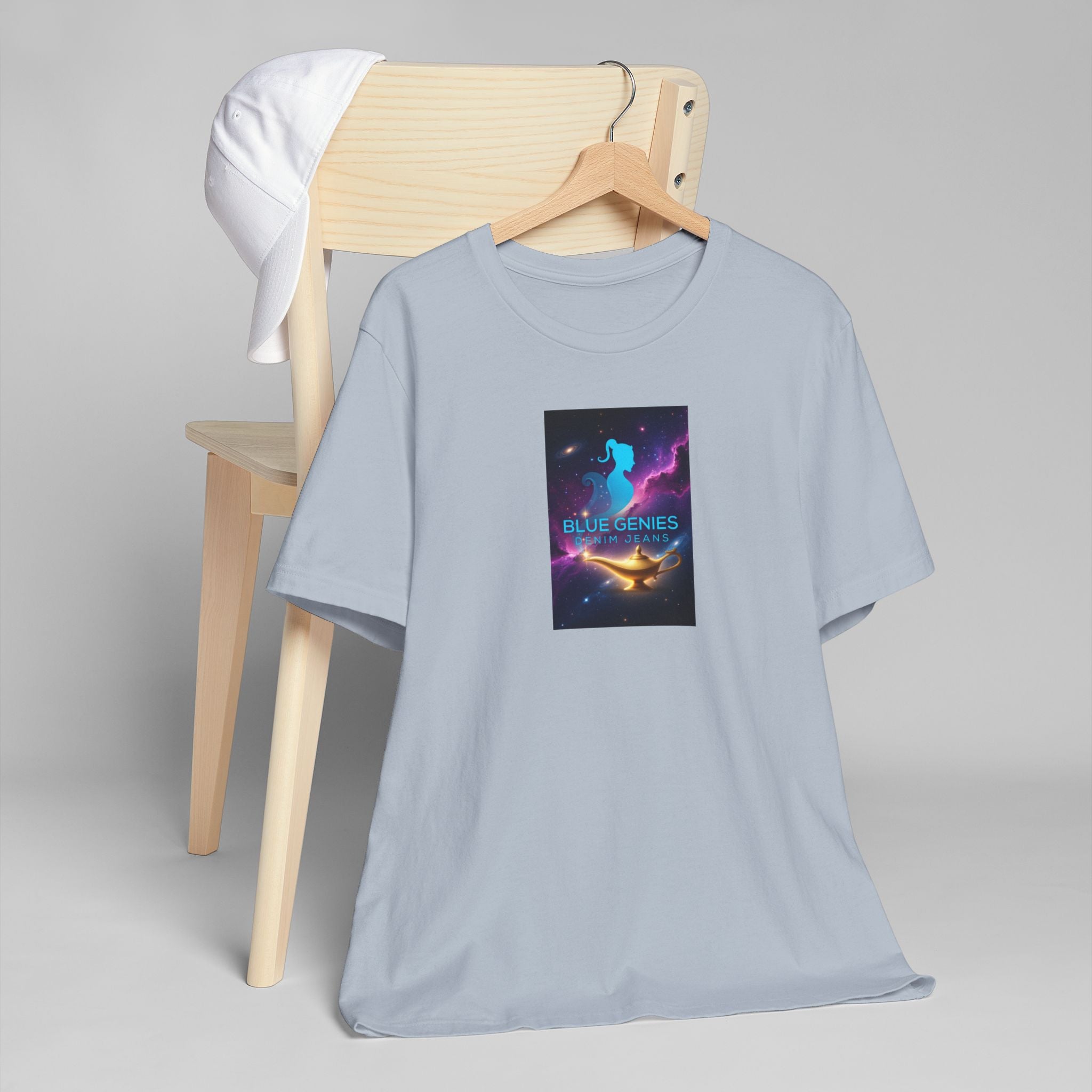 Aladdin Magic Lamp T-Shirt — 'Blue Genies' Cosmic Design