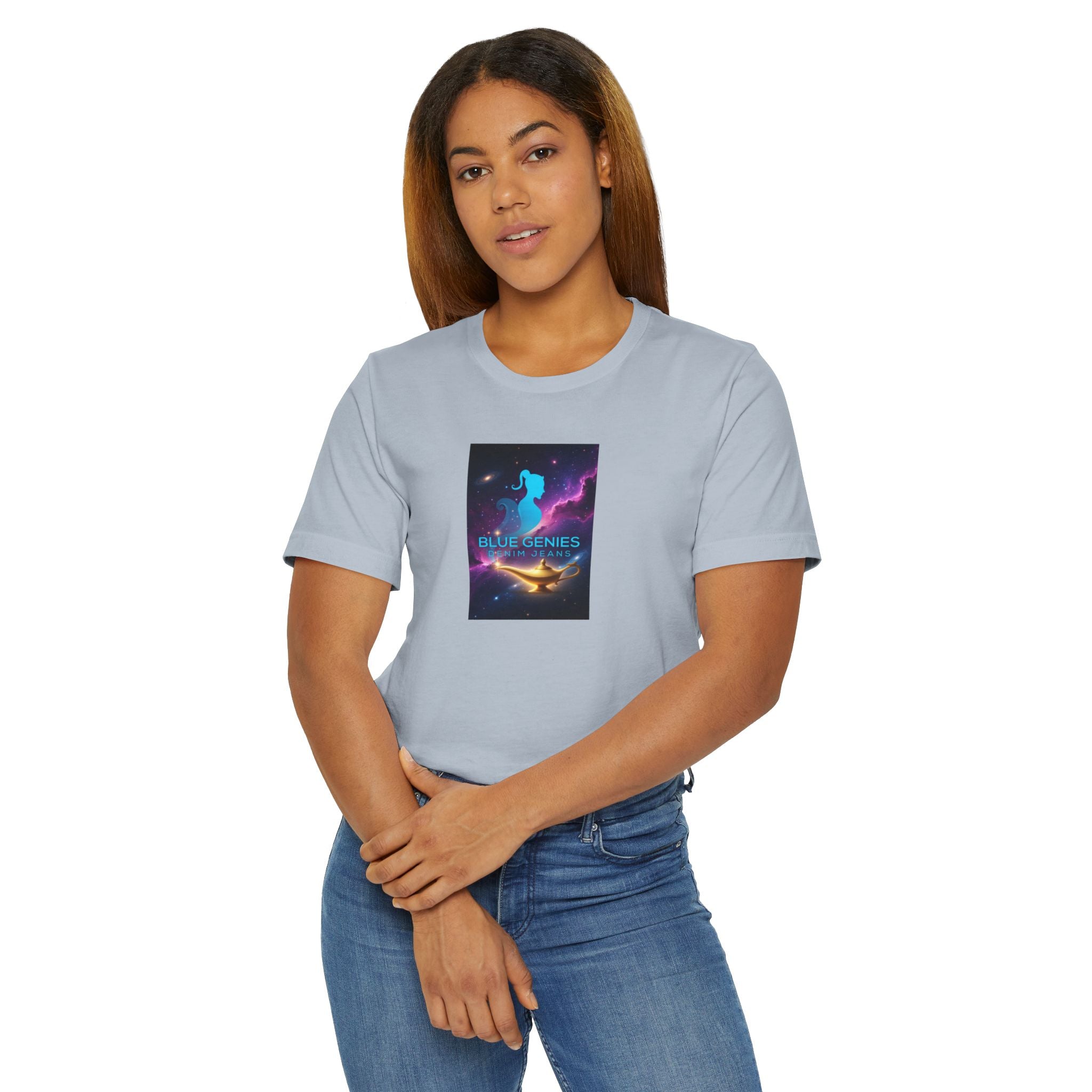 Aladdin Magic Lamp T-Shirt — 'Blue Genies' Cosmic Design