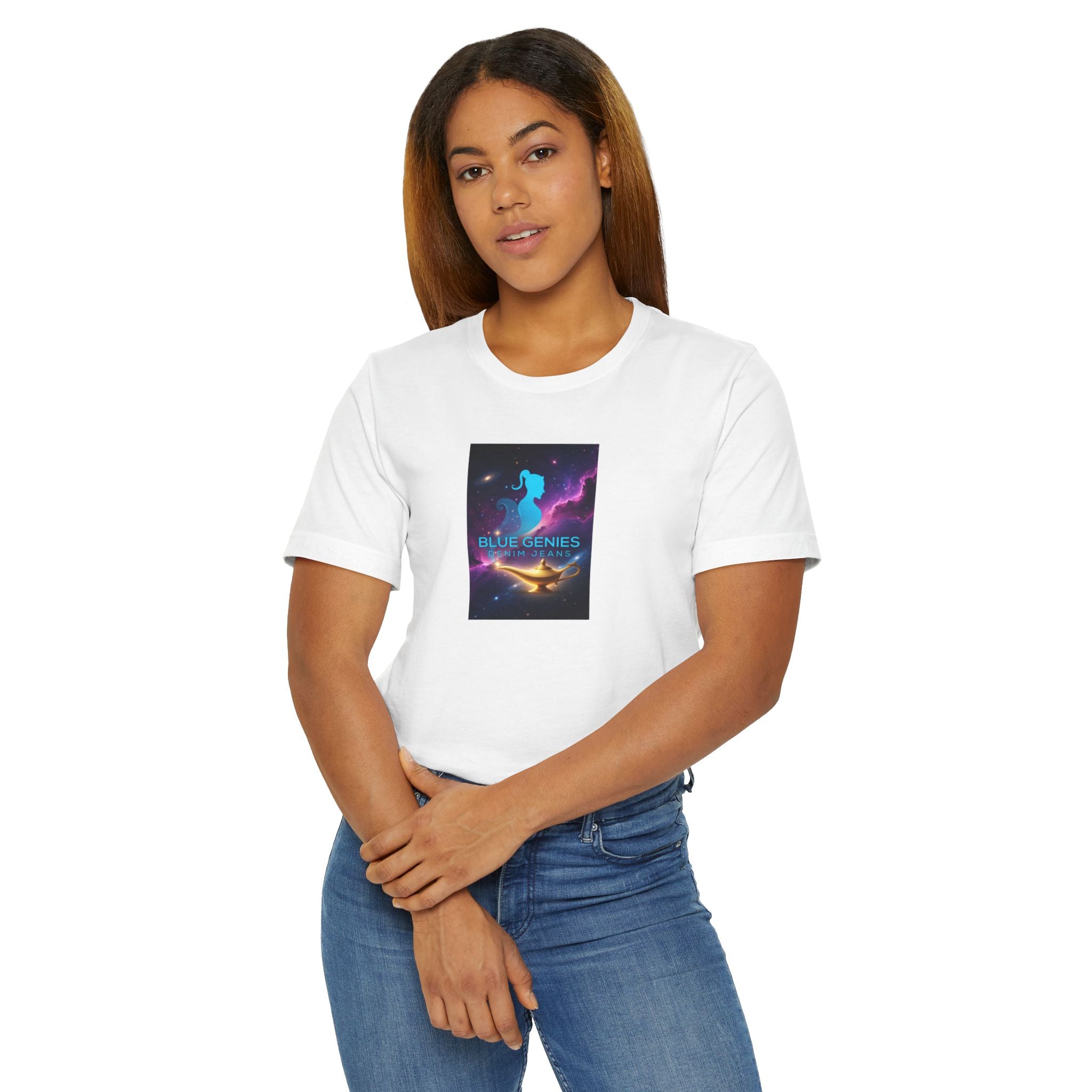 Aladdin Magic Lamp T-Shirt — 'Blue Genies' Cosmic Design