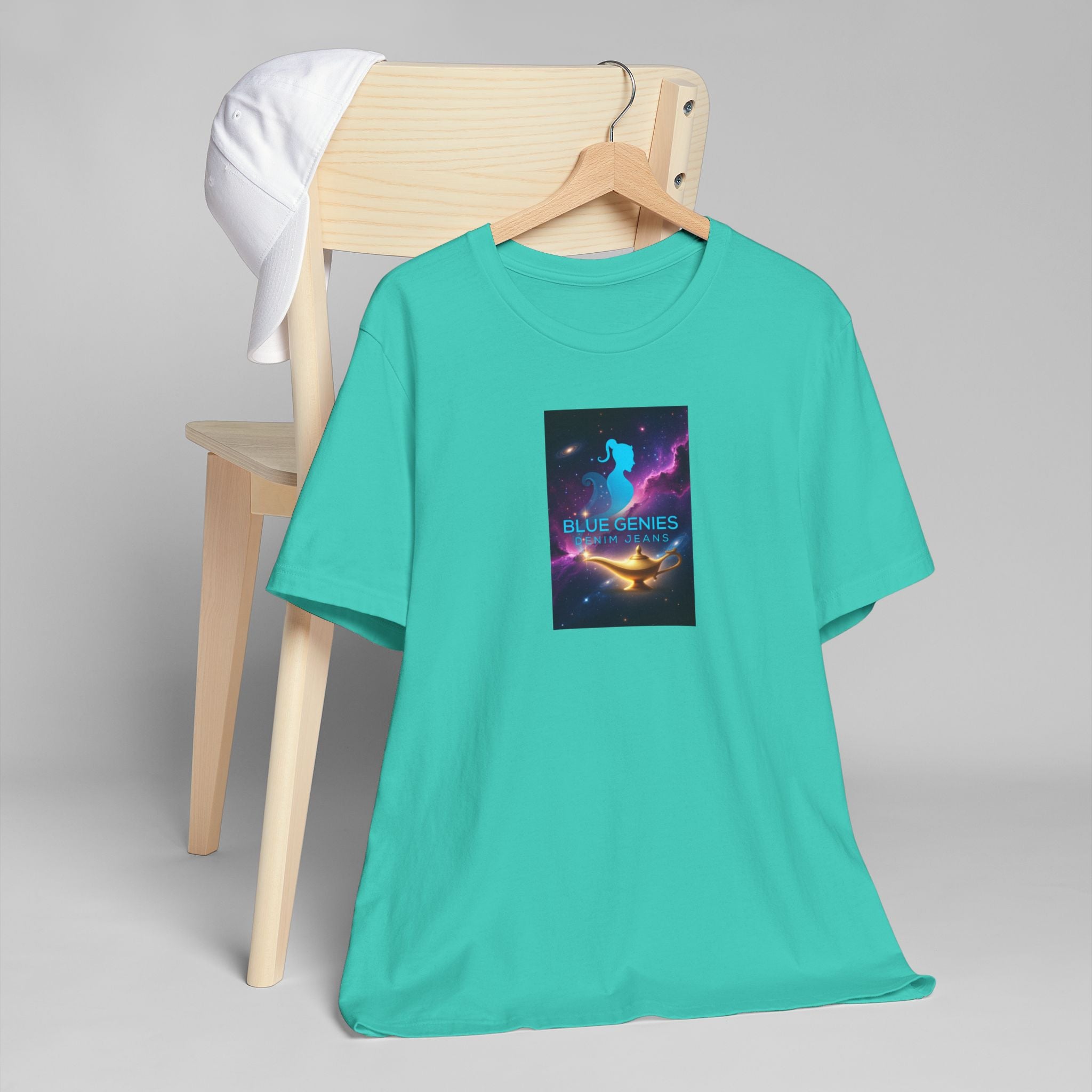 Aladdin Magic Lamp T-Shirt — 'Blue Genies' Cosmic Design